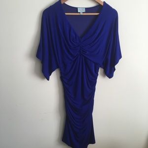 Tracy Reese | Royal Blue Ruched Dress Medium
